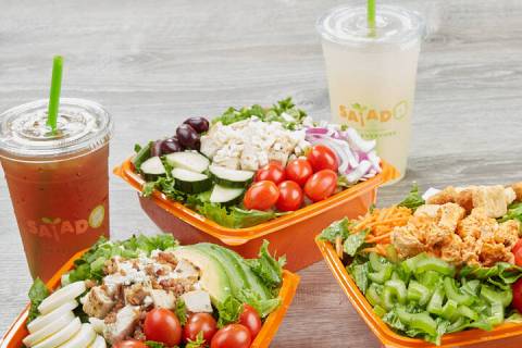 Cobb and Buffalo chicken salads from Salad and Go. (Salad and Go)