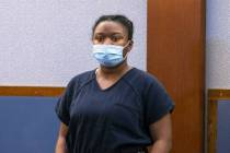 Kemaya Taylor appears in court at the Regional Justice Center on Thursday, June 2, 2022, in Las ...