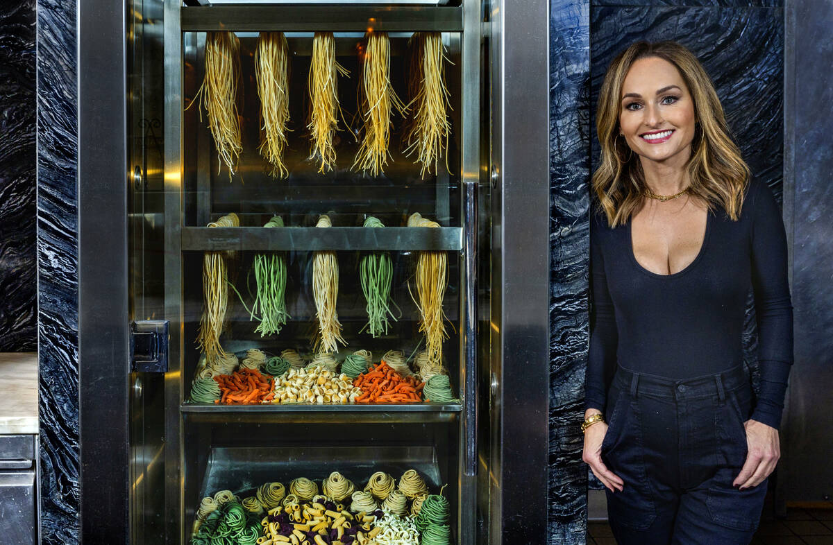 Chef Giada De Laurentiis with some of the homemade pastas at her Giada restaurant in The Cromwe ...