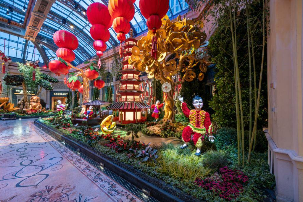 The Bellagio Conservatory’s Lunar New Year exhibit is on display 24 hours daily through March ...