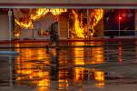Firefighters battle 3-alarm blaze at Kmart building in east Las Vegas