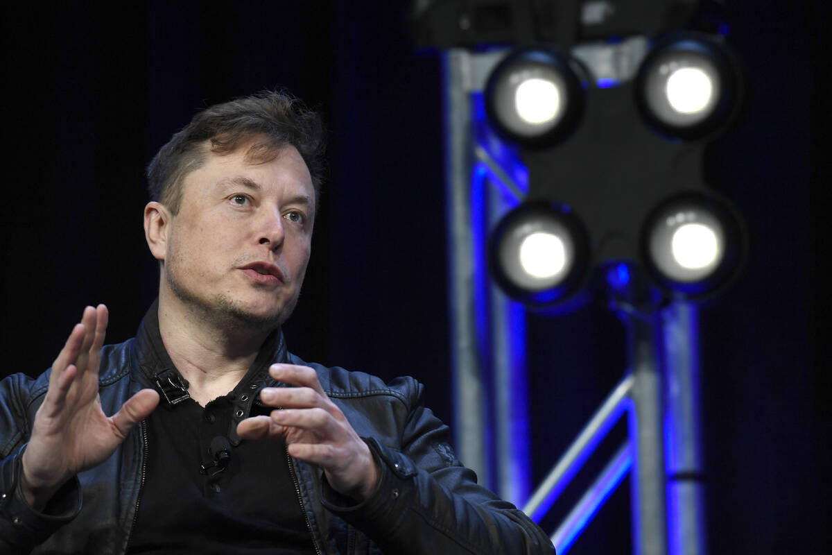 FILE - Tesla and SpaceX Chief Executive Officer Elon Musk speaks at the SATELLITE Conference an ...