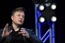 FILE - Tesla and SpaceX Chief Executive Officer Elon Musk speaks at the SATELLITE Conference an ...