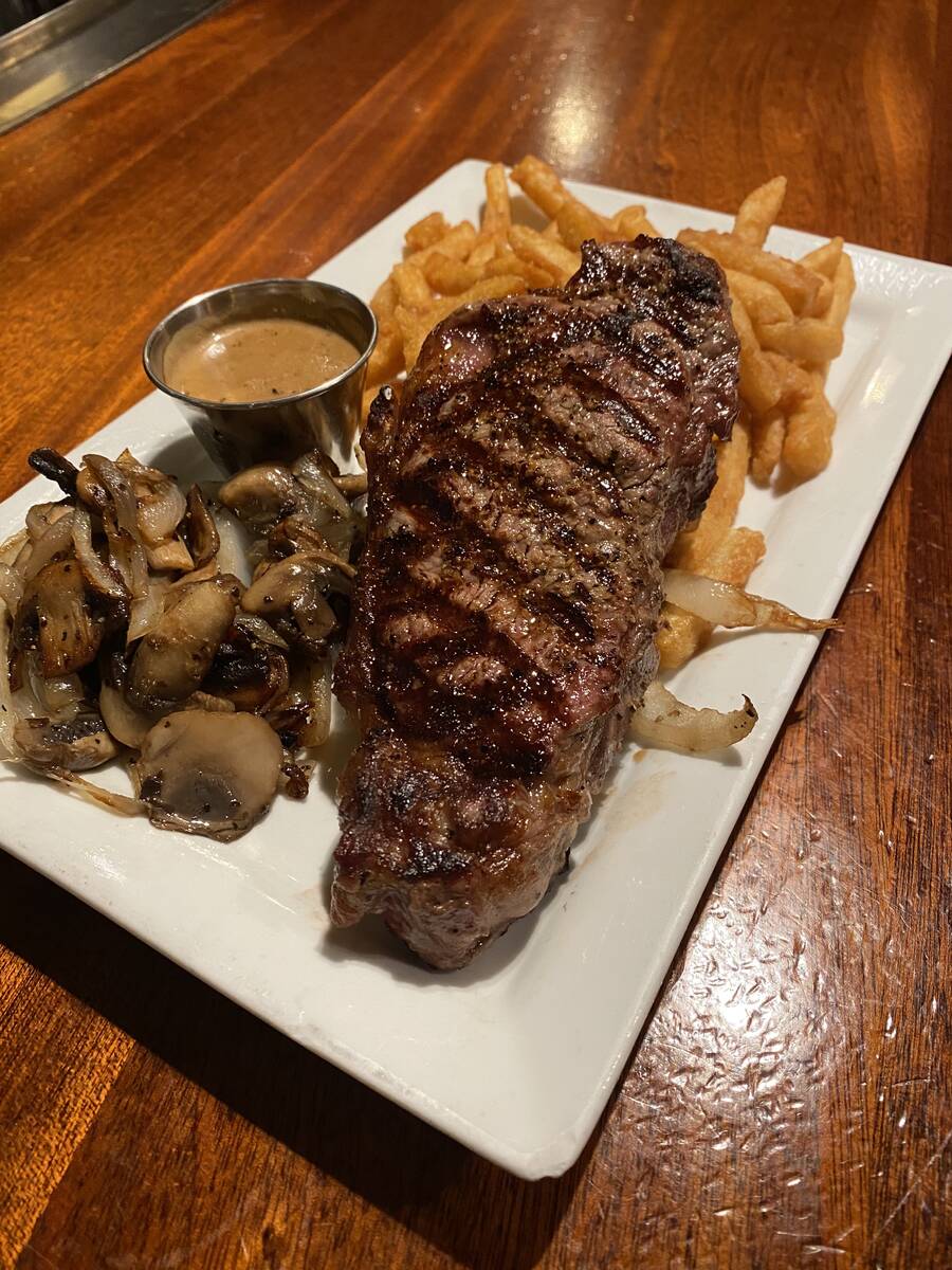 The Irish strip steak at Rí Rá Irish Pub in The Shoppes at Mandalay Place is sourced from a g ...