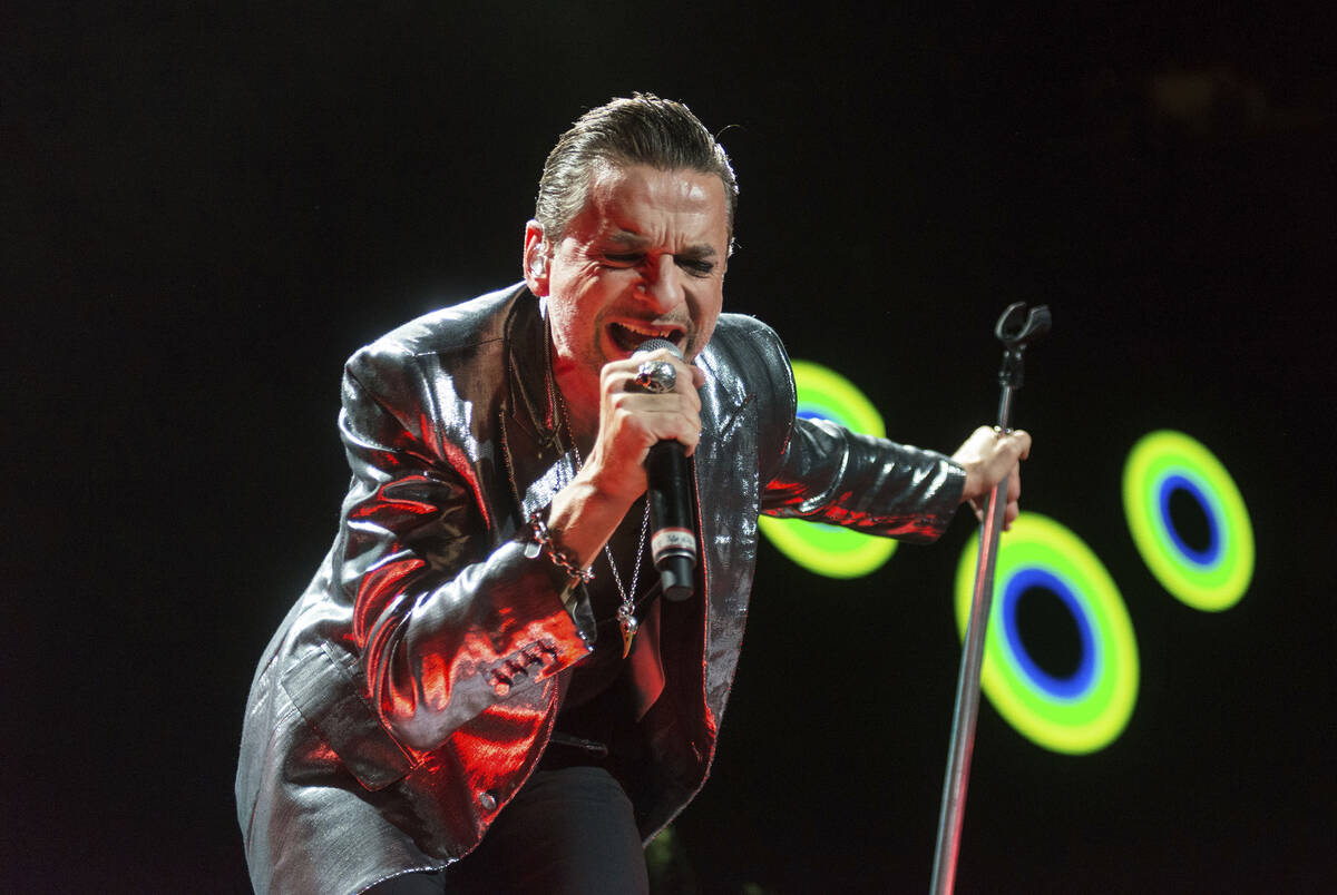 Dave Gahan of Depeche Mode performs at the Staples Center on Sept. 29, 2013, in Los Angeles. (P ...