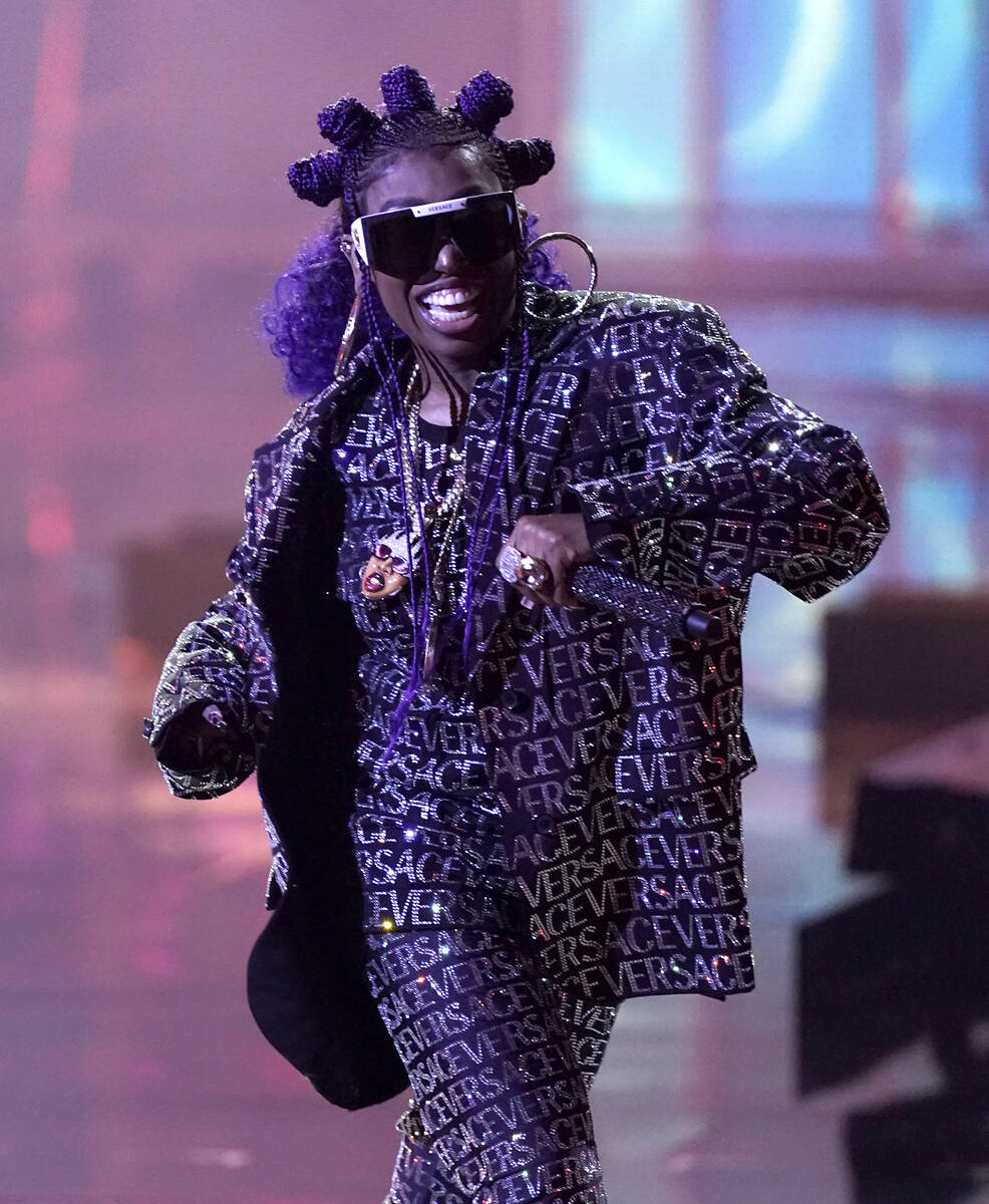 Missy Elliott performs at the American Music Awards on Sunday, Nov. 20, 2022, at the Microsoft ...