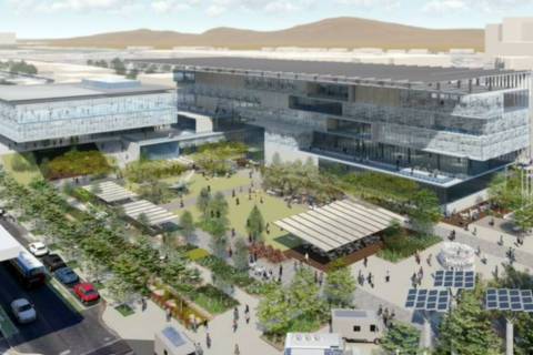 A rendering of the Civic Plaza project planned by the city of Las Vegas. (Courtesy city of Las ...