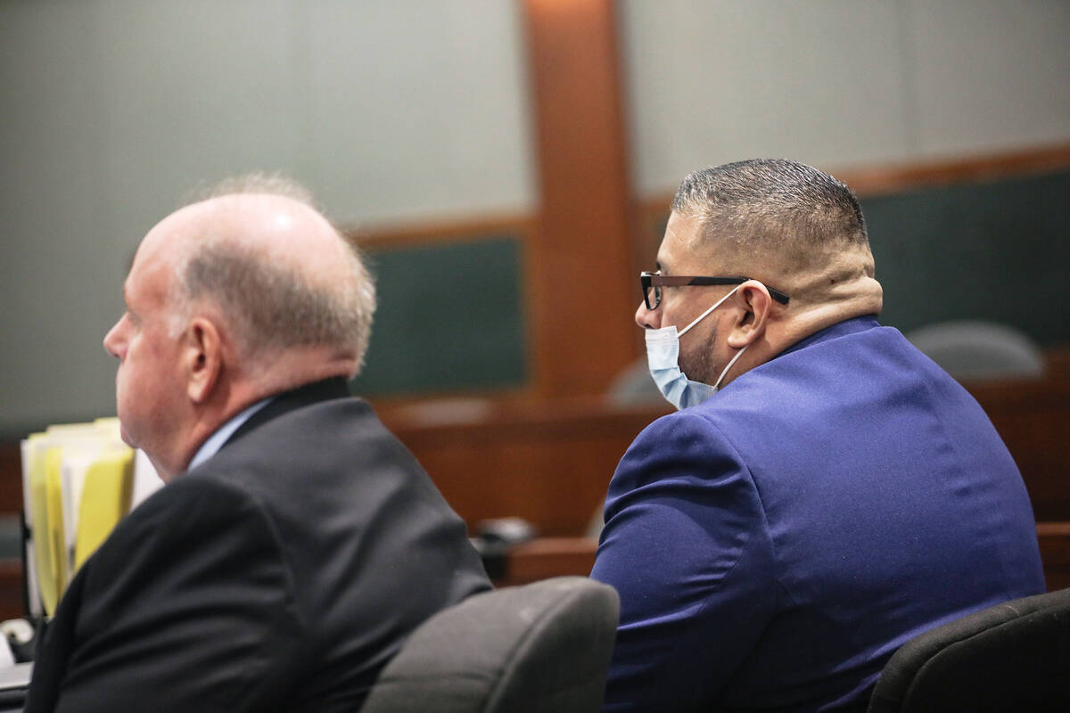 Santiago Vargas, accused of fatally beating a man at a downtown car show, right, and his defens ...