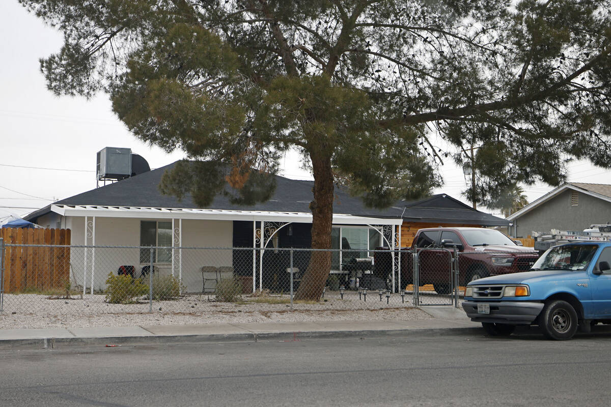 A house at 2319 Bassler St. is seen on Thursday, Jan. 19, 2023, in North Las Vegas. The home wa ...