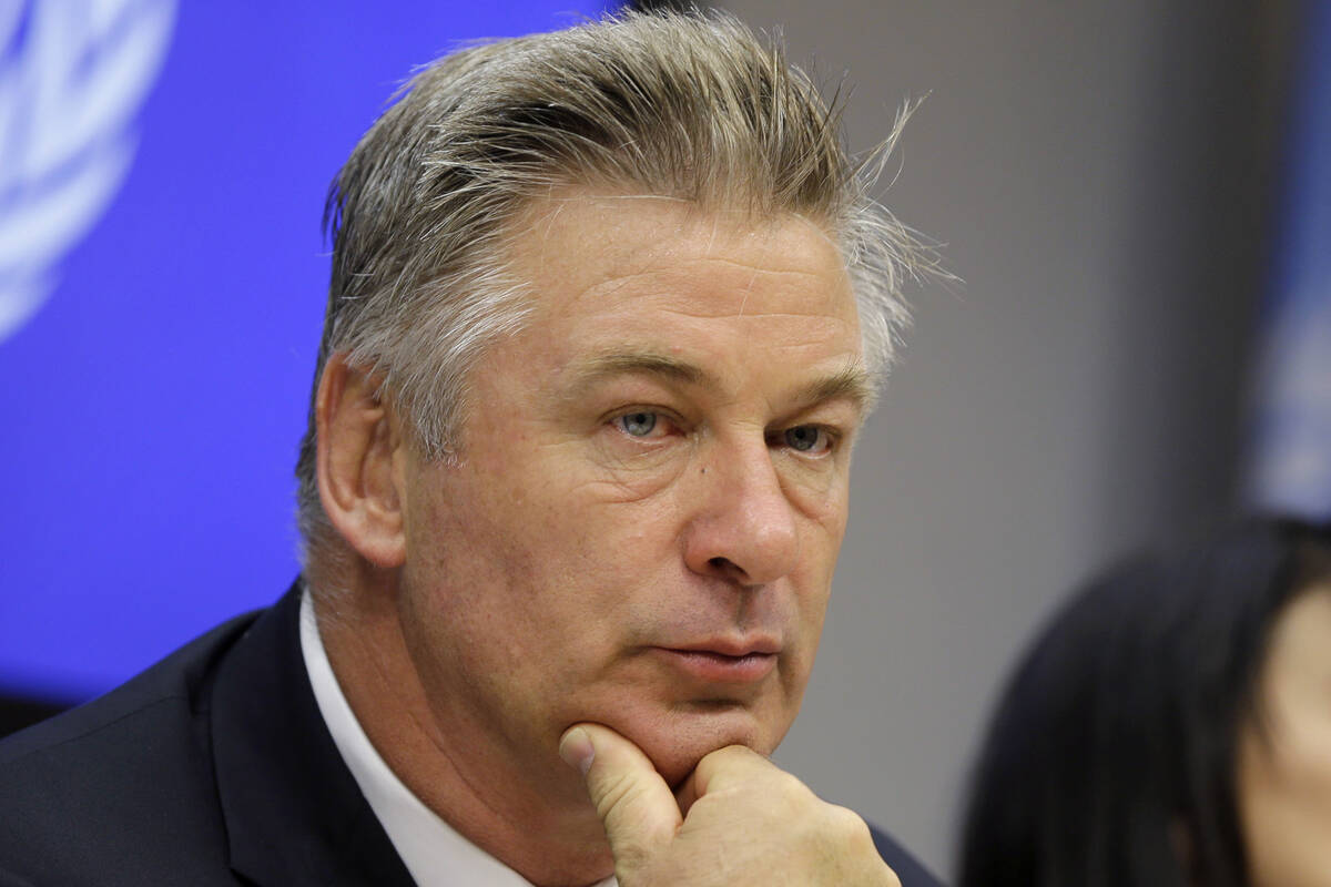 FILE - Actor Alec Baldwin attends a news conference at United Nations headquarters, on Sept. 21 ...