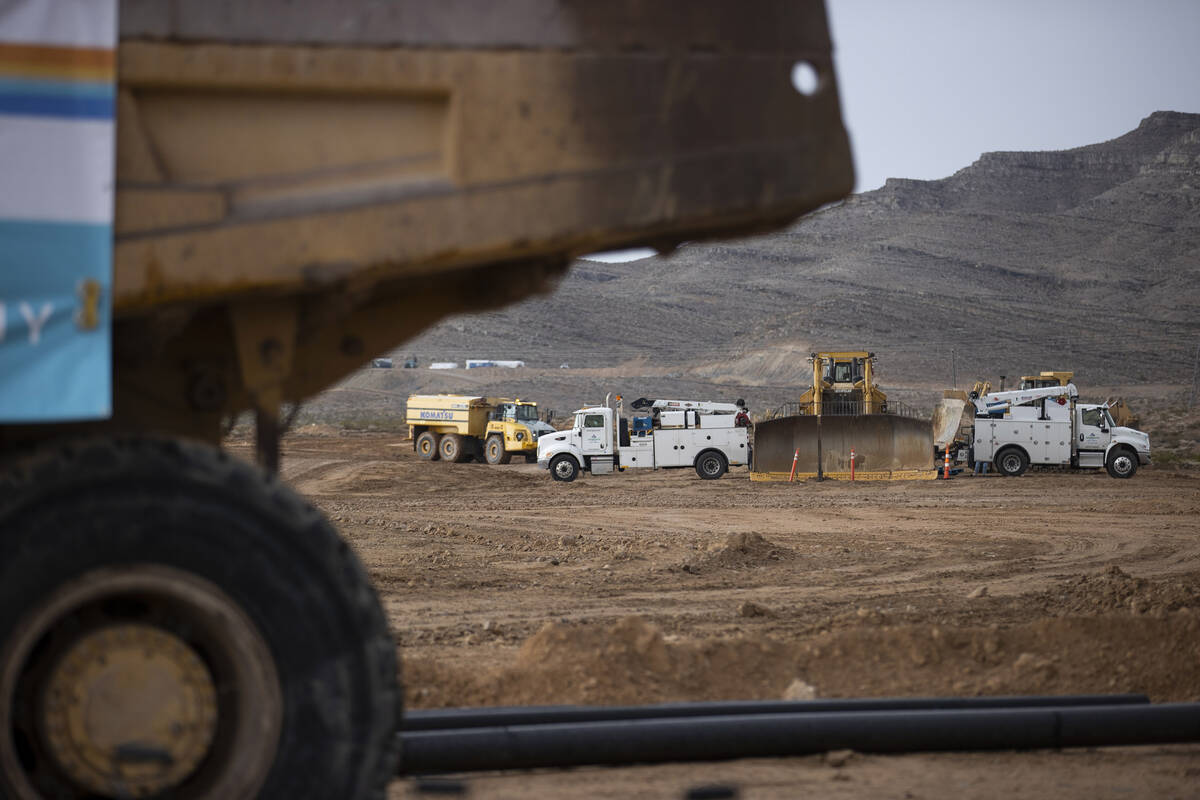The future site of a HEYDUDE distribution center at the APEX Industrial Park in North Las Vegas ...
