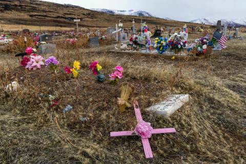 One of the many gravesites on the Duck Valley Indian Reservation. Over 100 tribal members have ...