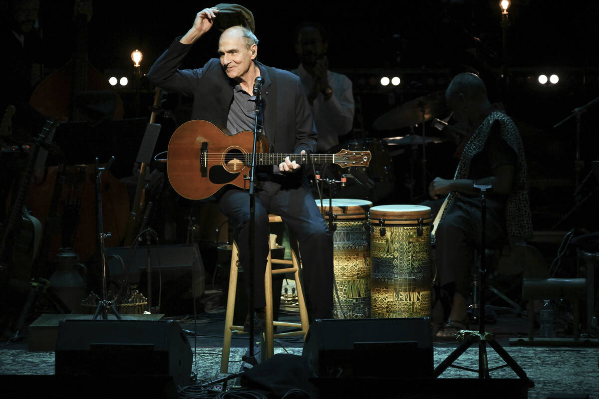 James Taylor performs at "JONI 75: A Birthday Celebration" on Wednesday, Nov. 7, 2018, at the D ...