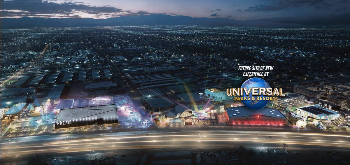 A rendering of the 20-acre expansion planned at Area15, with the incoming Universal Parks & Res ...
