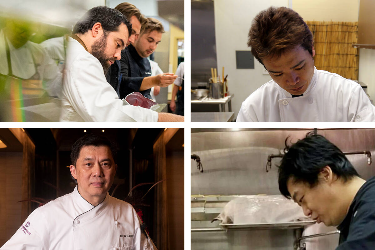 Chefs Oscar Amador, clockwise from top left, Kaoru Azeuchi, Jimmy Li and Yip Cheung have been n ...