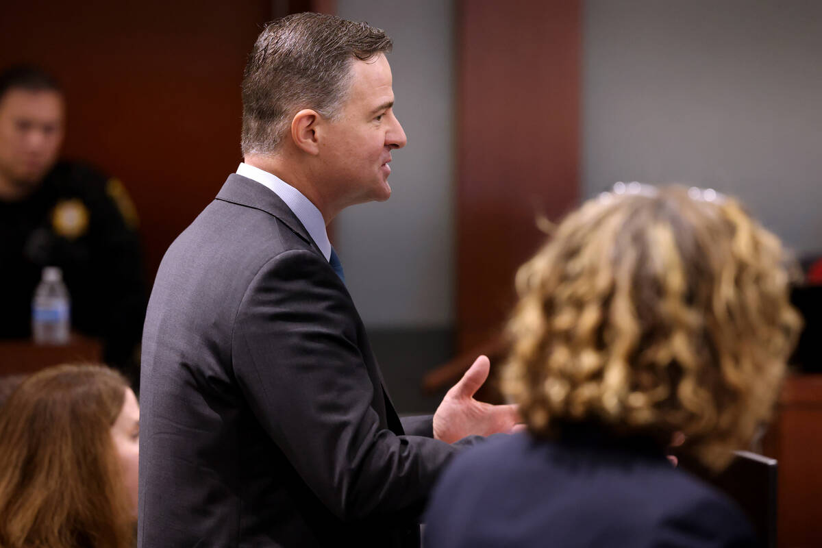 Matthew Christian, an attorney representing the Metropolitan Police Department, argues to Distr ...