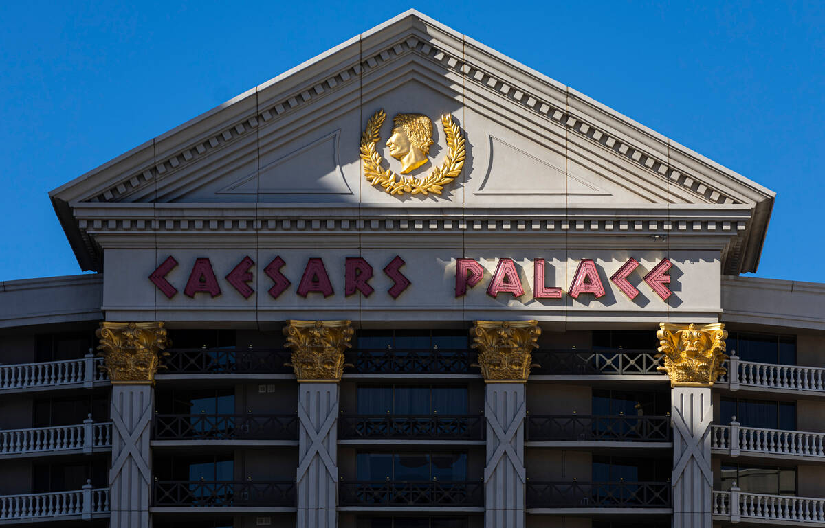 An exterior view of Caesars Palace on Thursday, Jan. 26, 2023, in Las Vegas. (Chase Stevens/Las ...