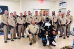Paralyzed officer Shay Mikalonis pays rare visit to Las Vegas police
