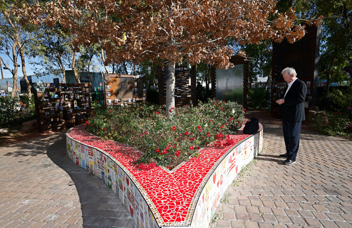 SWA team member James Vick visits the Healing Garden, Wednesday, Jan. 25, 2023, in Las Vegas, a ...