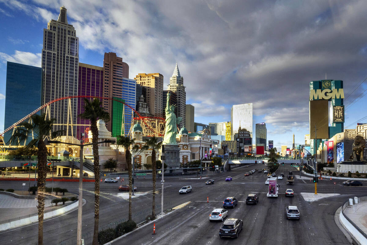 The Las Vegas Strip as a newly released lawsuit claims MGM, Caesars, Treasure Island and Wynn c ...