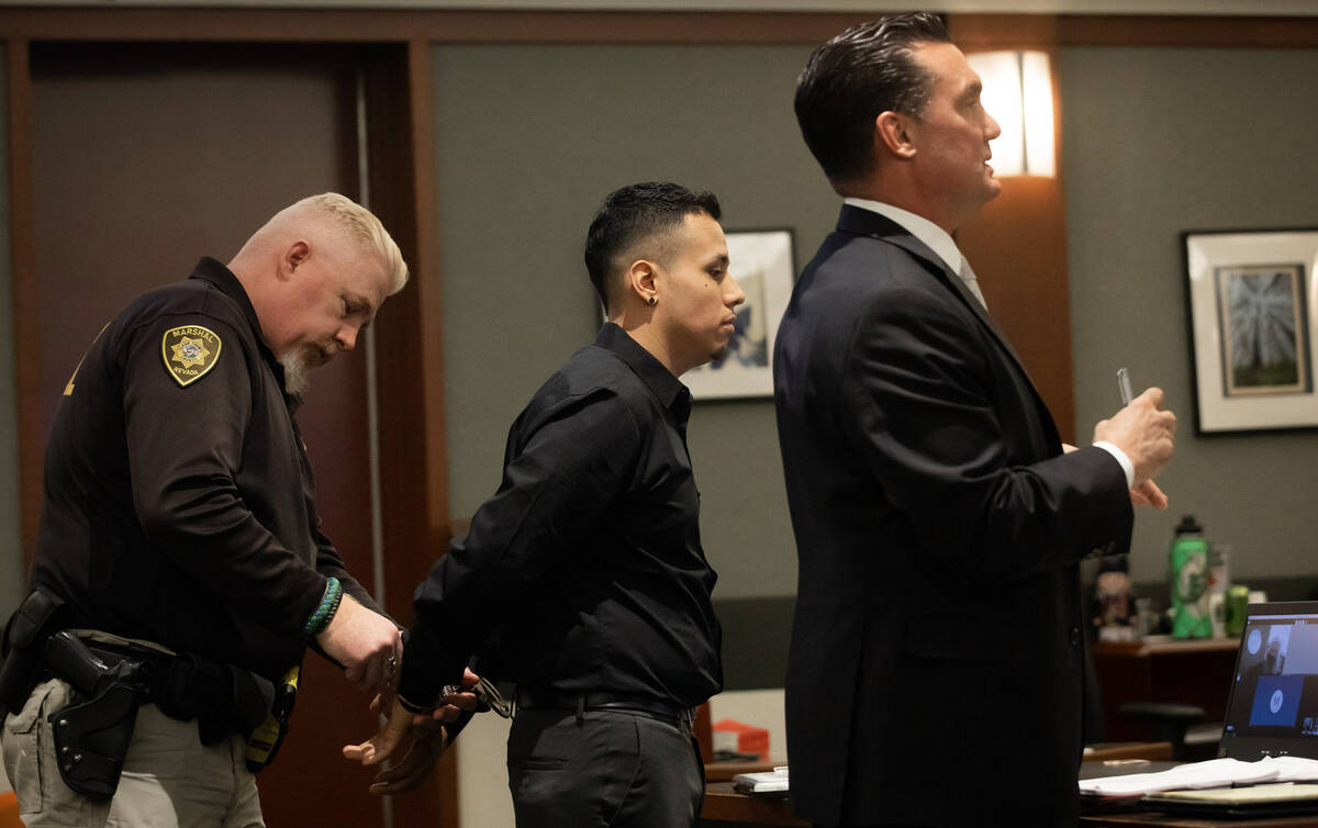 Jovani Tavizon during his sentencing hearing at the Regional Justice Center on Thursday, Jan. 2 ...