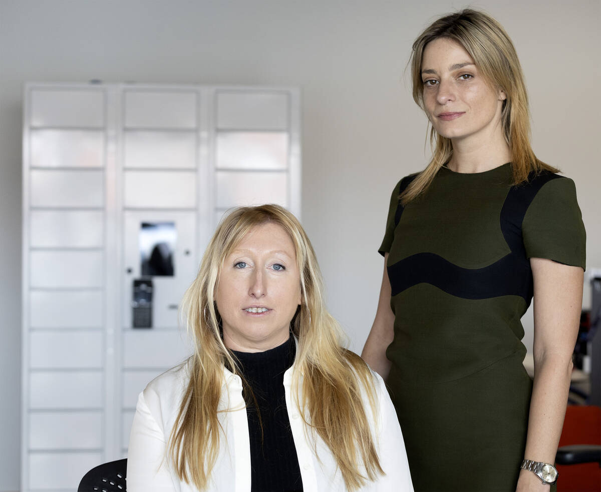 Lindsay Ballengee, COO of cannabis logistics company SafeArbor, left, and the company’s ...