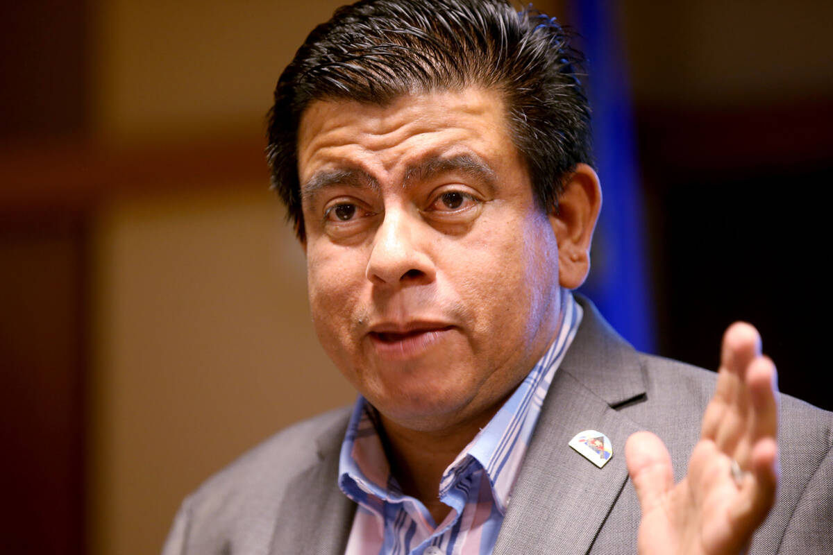 This July 8, 2019, file photo shows North Las Vegas City Councilman Isaac Barron during a news ...