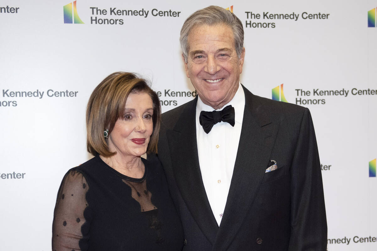 FILE - Speaker of the House Nancy Pelosi, D-Calif., and her husband, Paul Pelosi, arrive at the ...