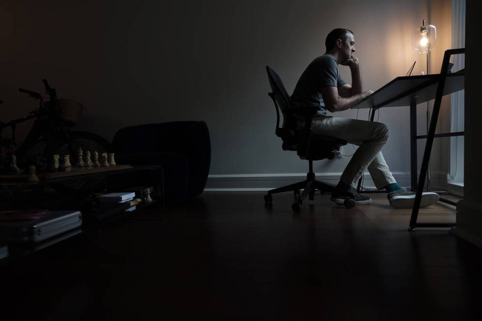 NEW YORK, NY - JANUARY 6: Nate Anderson works at his desk on January 6, 2023 in New York, New Y ...