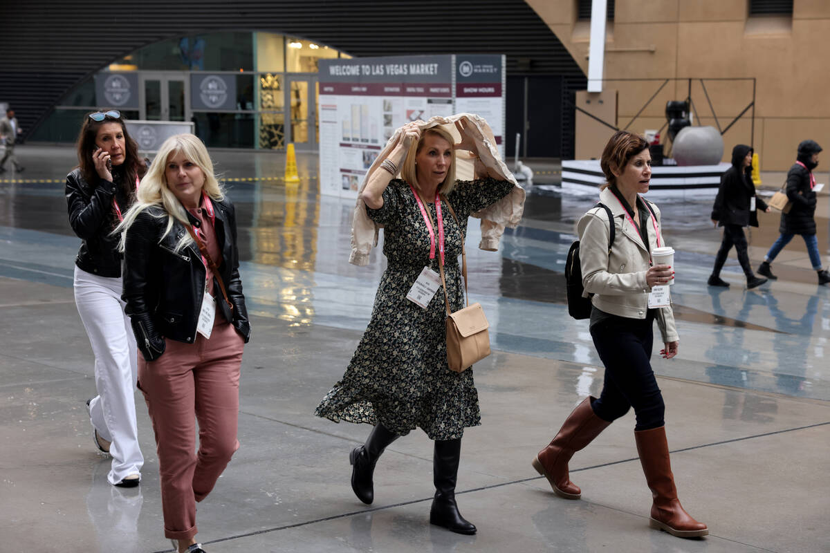 Conventioneers arrive for the biannual Las Vegas Market home furnishing and decor trade show at ...