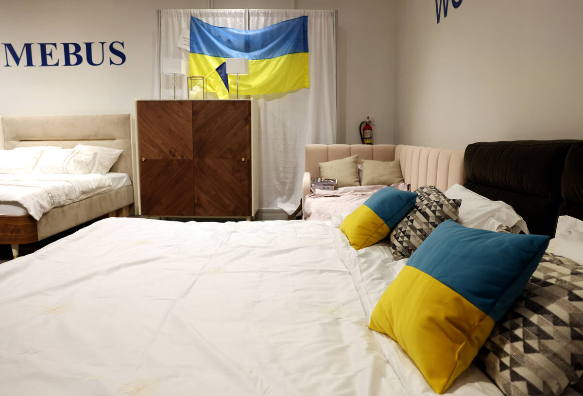 Mebus Manufacture showroom in the Ukrainian Pavilion during the biannual Las Vegas Market home ...