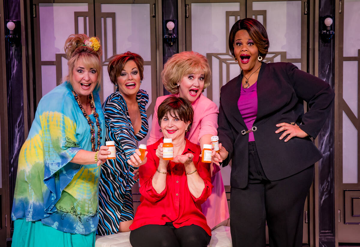 Cindy Williams, in red, and the cast of "Menopause the Musical" at Harrah's in Las Vegas. (Erik ...