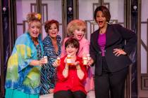 Cindy Williams, in red, and the cast of "Menopause the Musical" at Harrah's in Las Vegas. (Erik ...