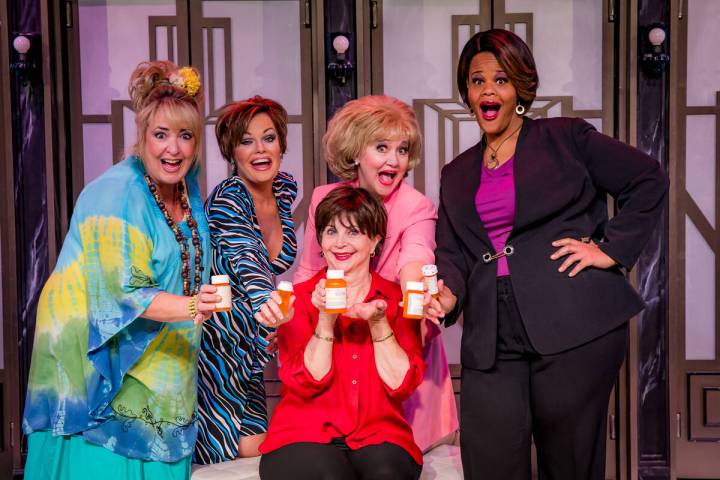 Cindy Williams, in red, and the cast of "Menopause the Musical" at Harrah's in Las Vegas. (Erik ...