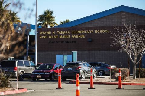 Wayne N. Tanaka Elementary School in Las Vegas, Tuesday, Jan. 31, 2023. (Rachel Aston/Las Vegas ...