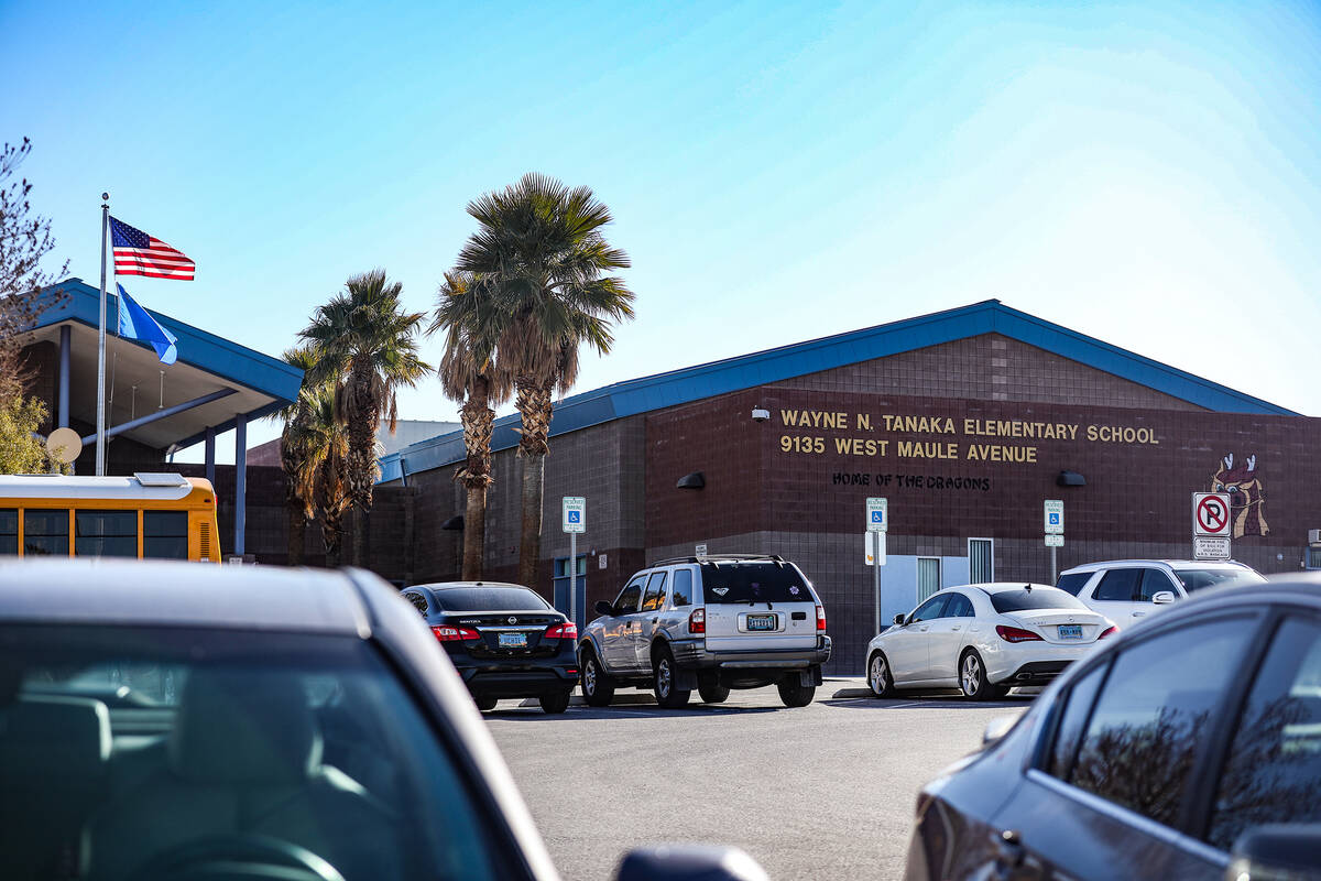 Wayne N. Tanaka Elementary School in Las Vegas, Tuesday, Jan. 31, 2023. (Rachel Aston/Las Vegas ...