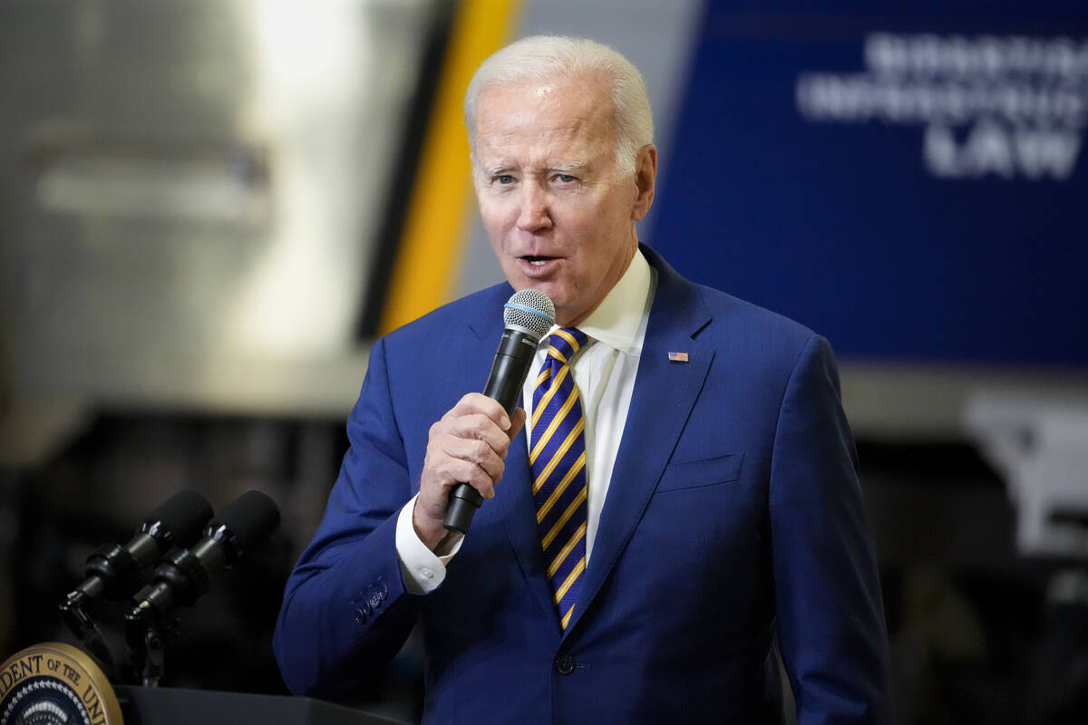 President Joe Biden speaks at the construction site of the Hudson Tunnel Project on Tuesday, Ja ...