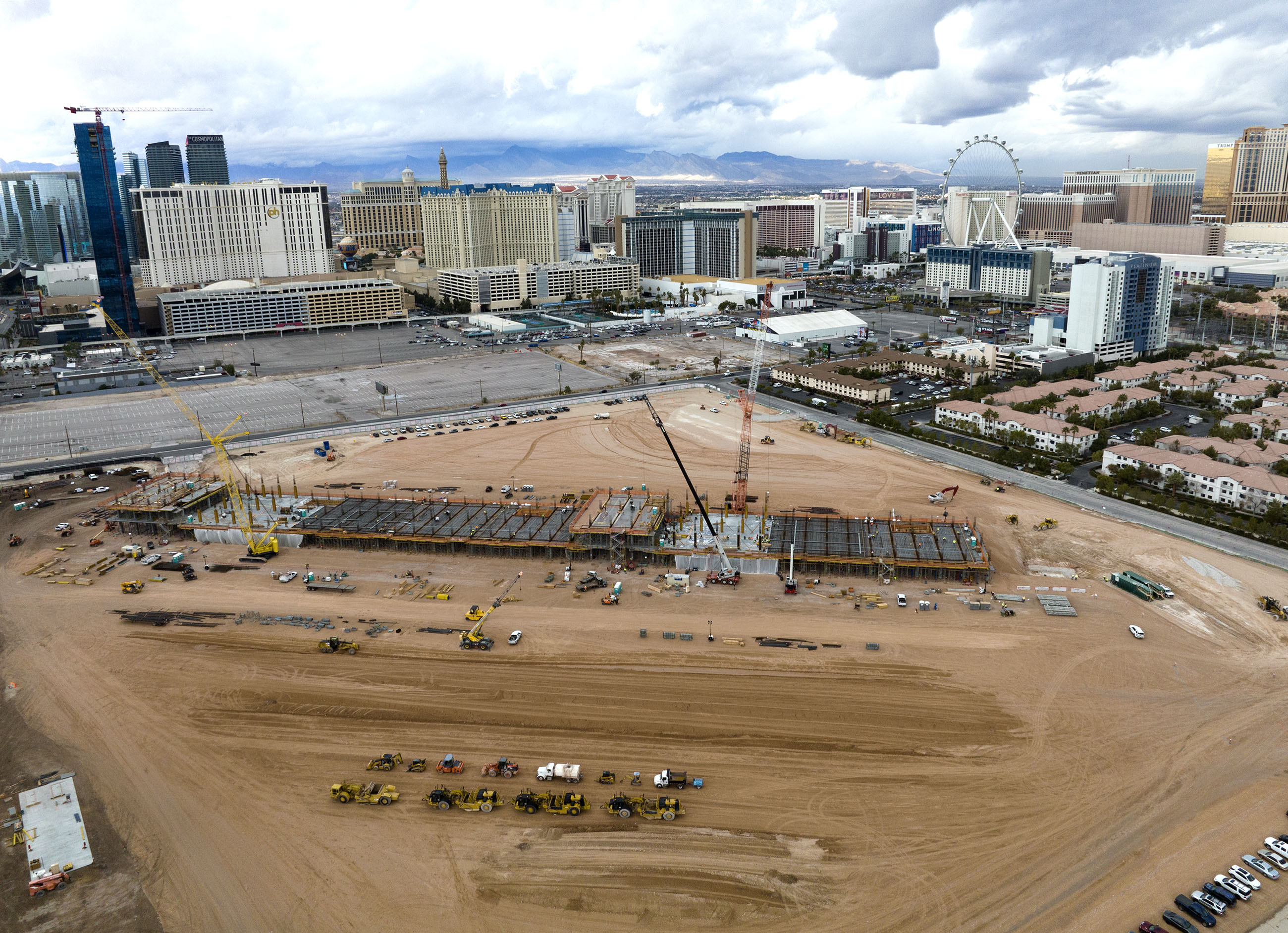 Las Vegas F1 paddock building construction moves forward Formula 1 Sports Motor Sports