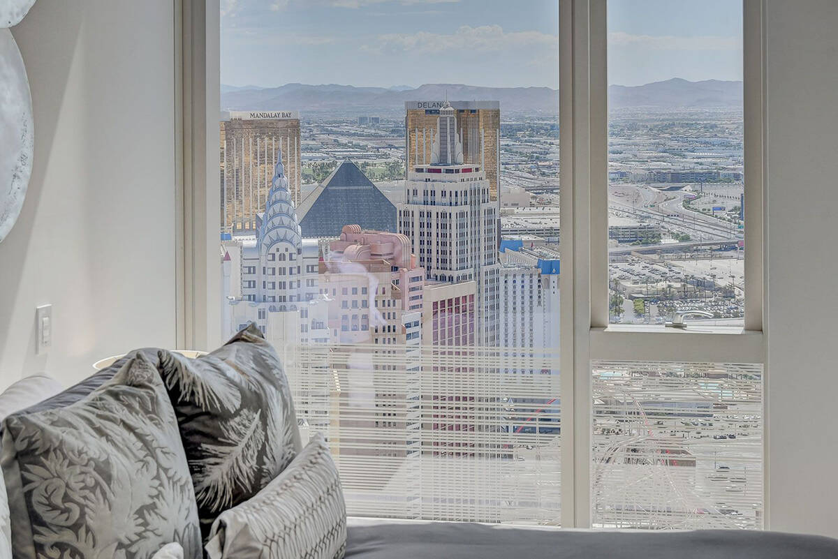 The high-rise condo has views of the Las Vegas Strip. (Award Realty)