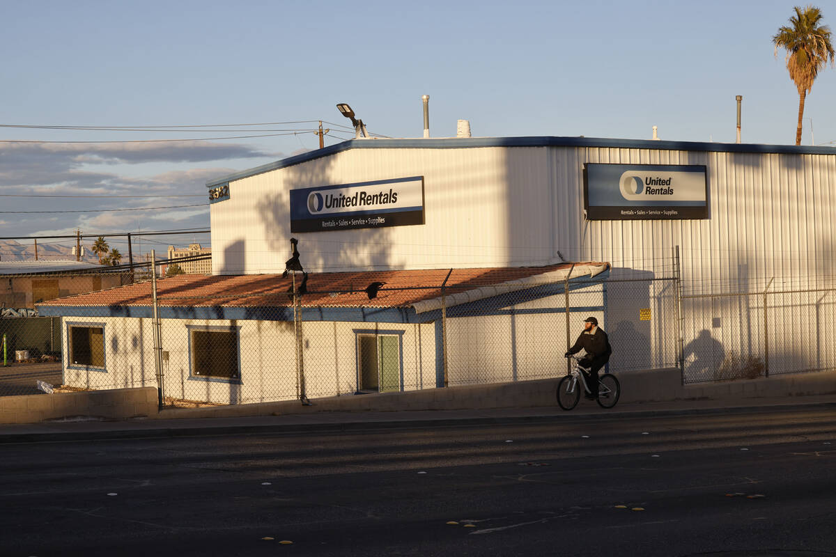 A building of United Rentals is seen on Wednesday, Jan. 25, 2023, in Las Vegas. (Chitose Suzuki ...