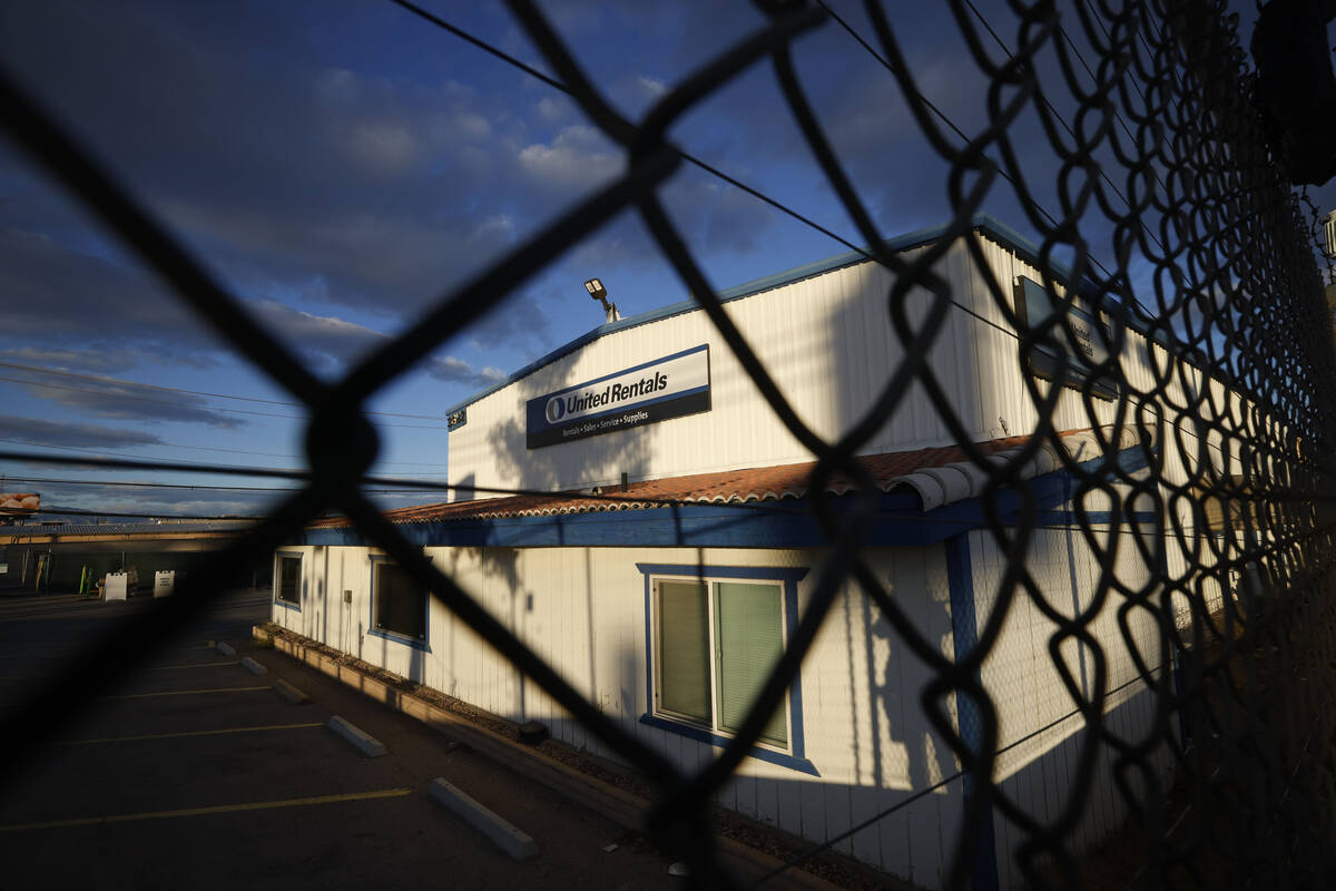 A building of United Rentals is seen on Wednesday, Jan. 25, 2023, in Las Vegas. (Chitose Suzuki ...