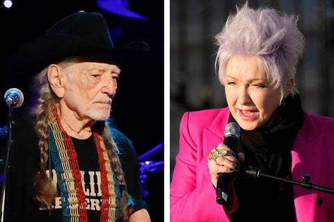 Willie Nelson, left, and Cyndi Lauper are among this year's nominees for 2023 induction into th ...