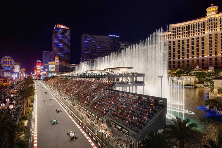 A rendering of the grandstands that MGM Resorts International plans to build for Las Vegas' For ...