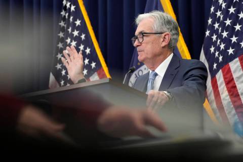 Federal Reserve Chair Jerome Powell speaks during a news conference Wednesday, Dec. 14, 2022, a ...