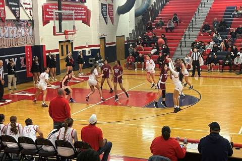 Liberty and Desert Oasis battle in a girls basketball game Thursday, Feb. 2, 2023, at Liberty H ...