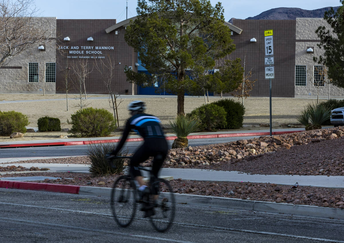 The Jack and Terry Mannion Middle School in Henderson which Rex Patchett attended. He was kille ...
