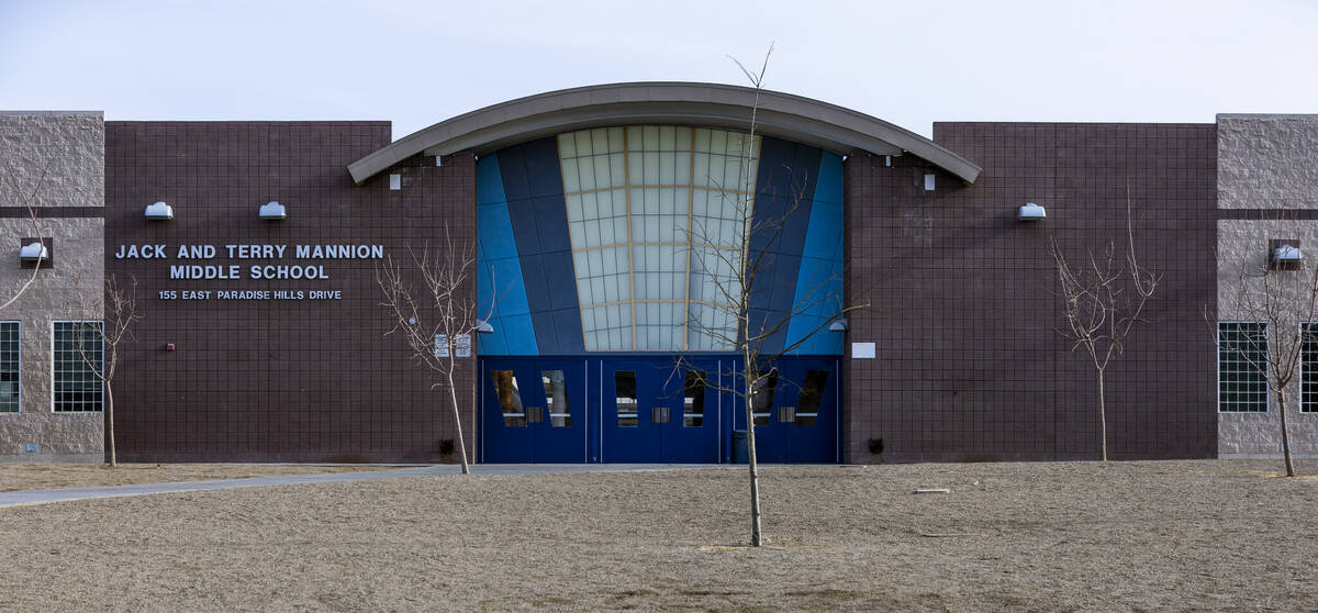 The Jack and Terry Mannion Middle School in Henderson which Rex Patchett attended. He was kille ...