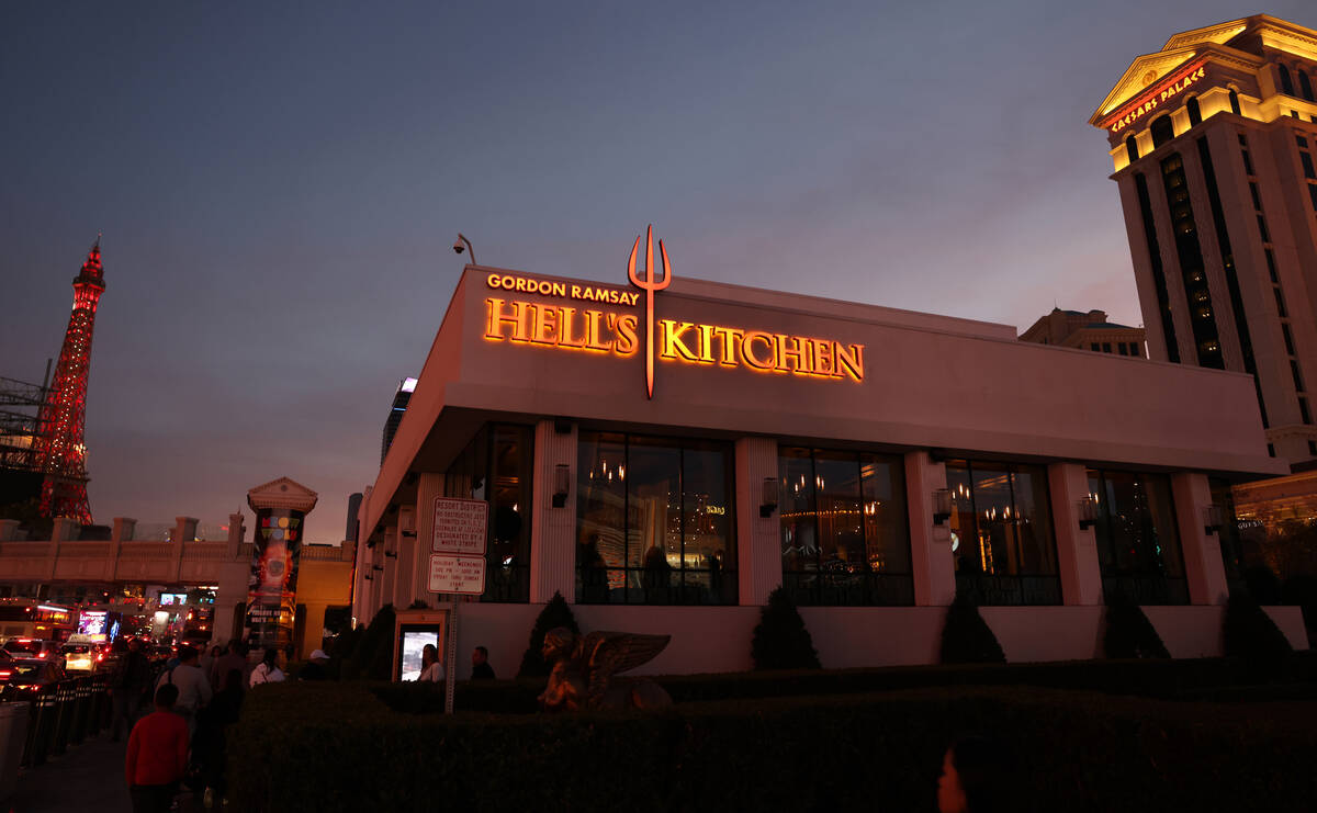 Hell’s Kitchen at Caesars Palace on the Strip in Las Vegas on Saturday, Feb. 4, 2023. The res ...