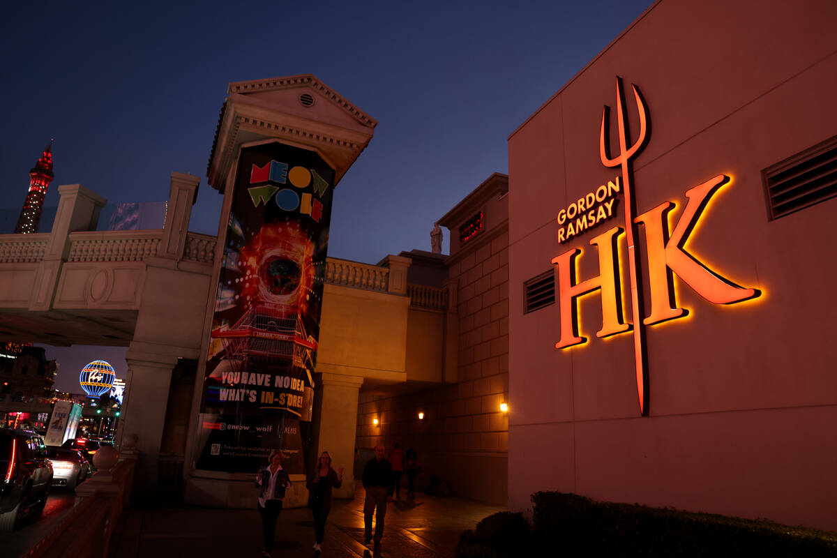Hell’s Kitchen at Caesars Palace on the Strip in Las Vegas on Saturday, Feb. 4, 2023. The res ...