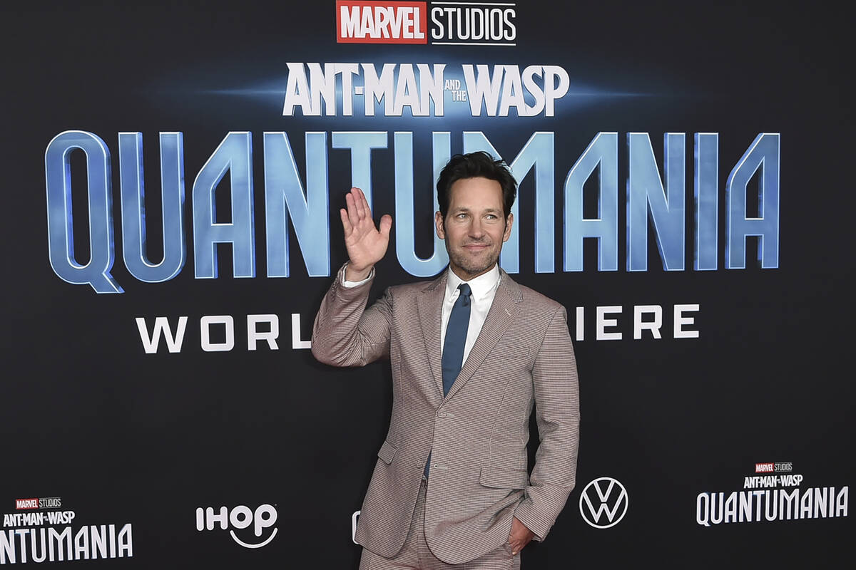Paul Rudd arrives at the premiere of "Ant-Man and the Wasp: Quantumania" on Monday, F ...